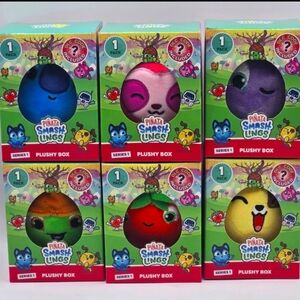 New Series 1 Complete Set of 6 Piñata Smashlings Plushies w/ Box